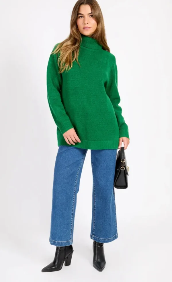 Little Mistress Jumpers & Cardigans<Riana Knit Roll Neck Jumper (Green)
