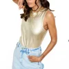 Never Fully Dressed Camis & Vests<Ribbed Tank Top (Gold)