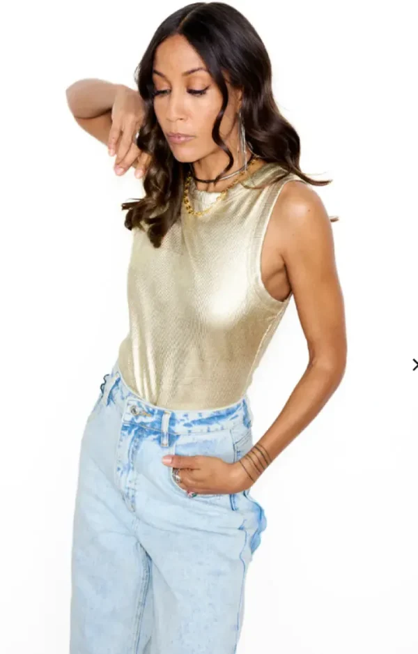 Never Fully Dressed Camis & Vests<Ribbed Tank Top (Gold)