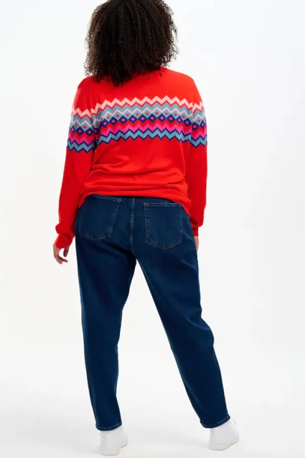 Sugarhill Jumpers & Cardigans<RITA JUMPER (RED/FAIRISLE STRIPE)