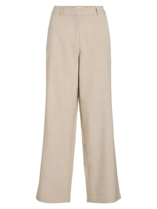 Vila Pants | Co-Ords<Rossa Wide Leg Pants (Super Light/Natural Melange)