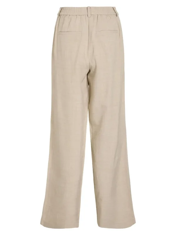 Vila Pants | Co-Ords<Rossa Wide Leg Pants (Super Light/Natural Melange)