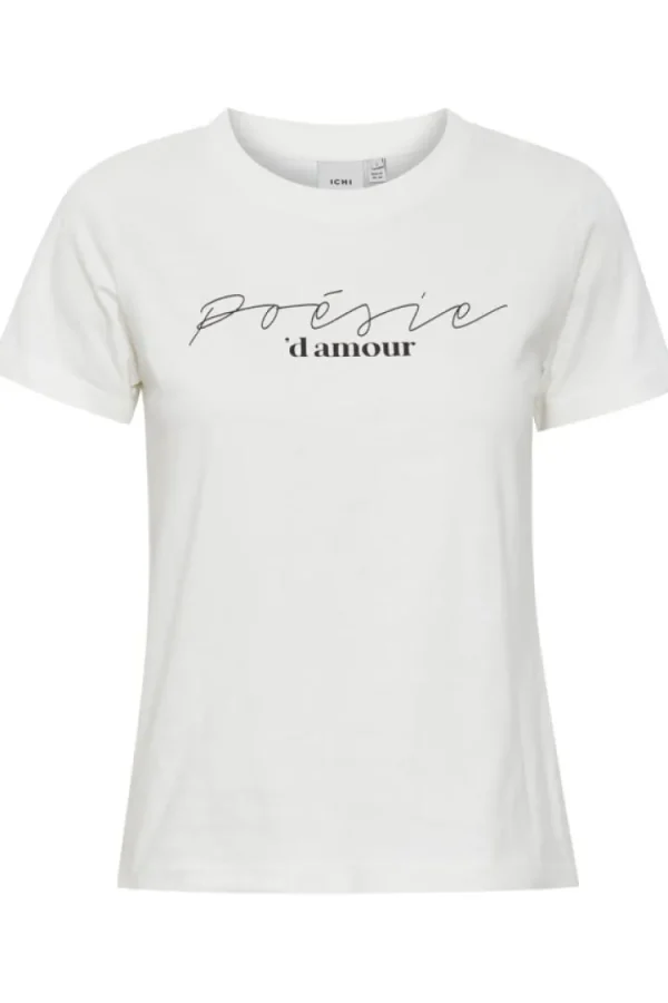 Ichi T-Shirts<Runela Slogan T-Shirt (Cloud Dancer)