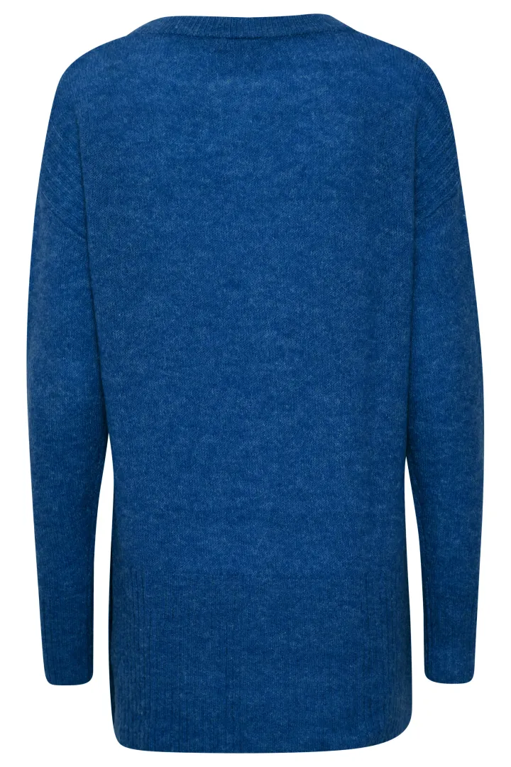 sam_jumper_true_blue_2.webp Ichi Jumpers & Cardigans<SAM JUMPER (TRUE BLUE)