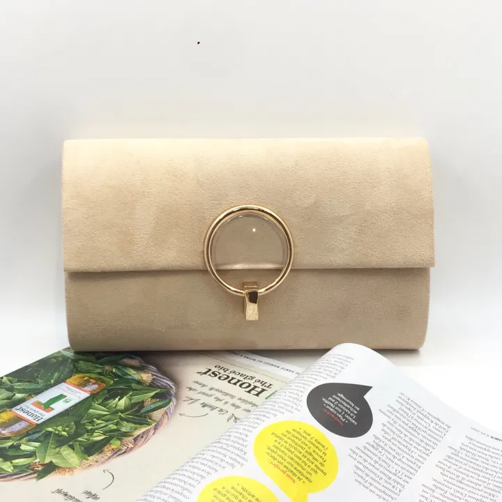 sara_suede_clutch_bag_bei_0.webp Wsl 9 Bags & Purses<Sara Suede Clutch Bag (Beige)