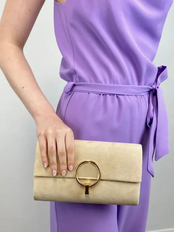 Wsl 9 Bags & Purses<Sara Suede Clutch Bag (Beige)