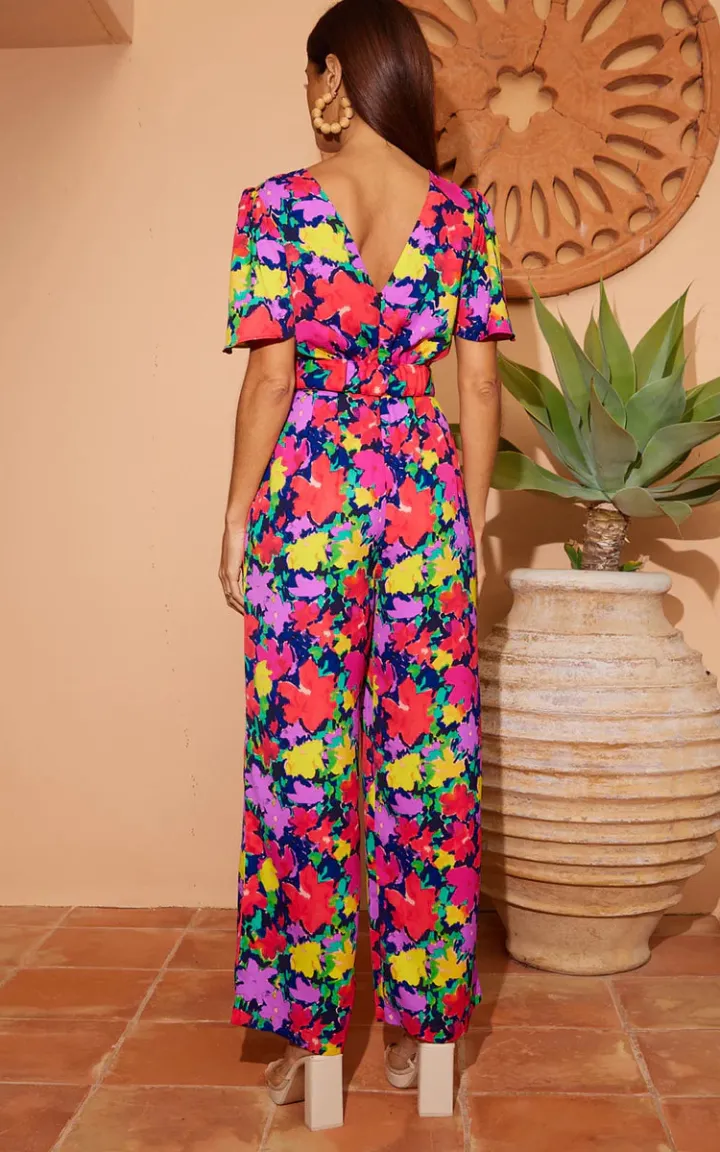 saskia_jumpsuit_in_vintag_3.webp Dancing Leopard Jumpsuits<Saskia Jumpsuit In Vintage Floral (Reversible)