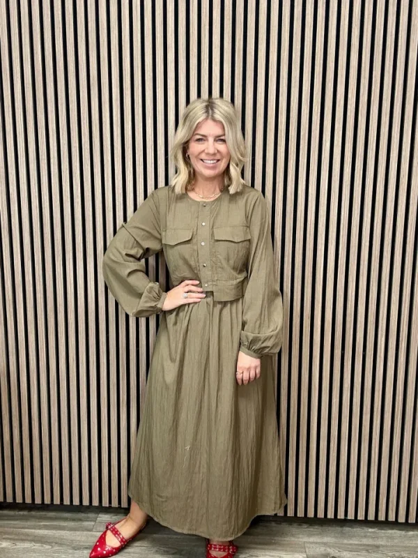 Vila Dresses<Selina Cargo Midi Dress (Ivy )