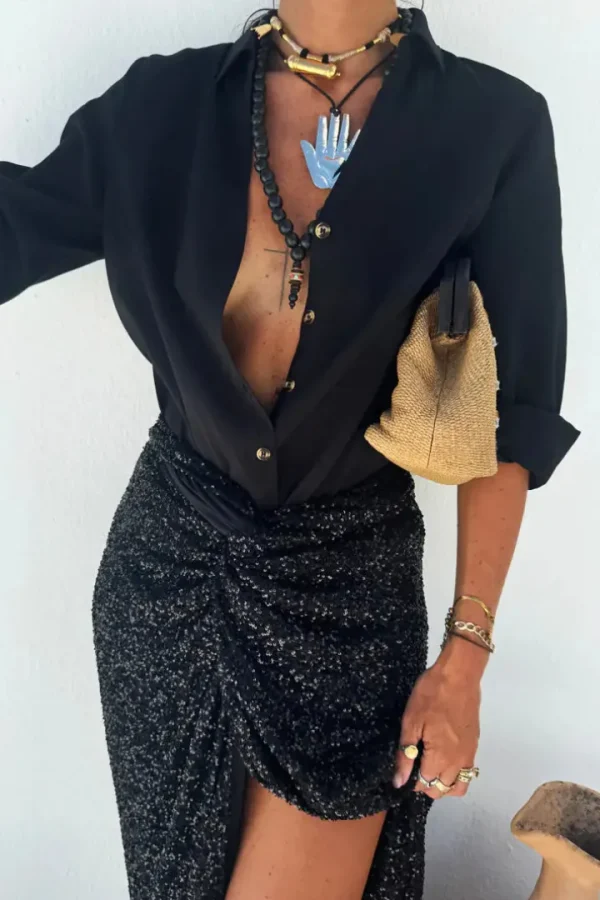 Never Fully Dressed Occasionwear | Skirts<Sequin Maxi Wrap Jaspre Skirt