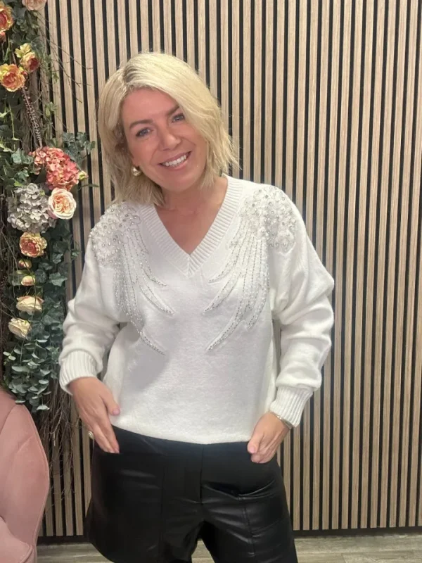 Girl in Mind Jumpers & Cardigans<Sia Pearl & Sequin Jumper