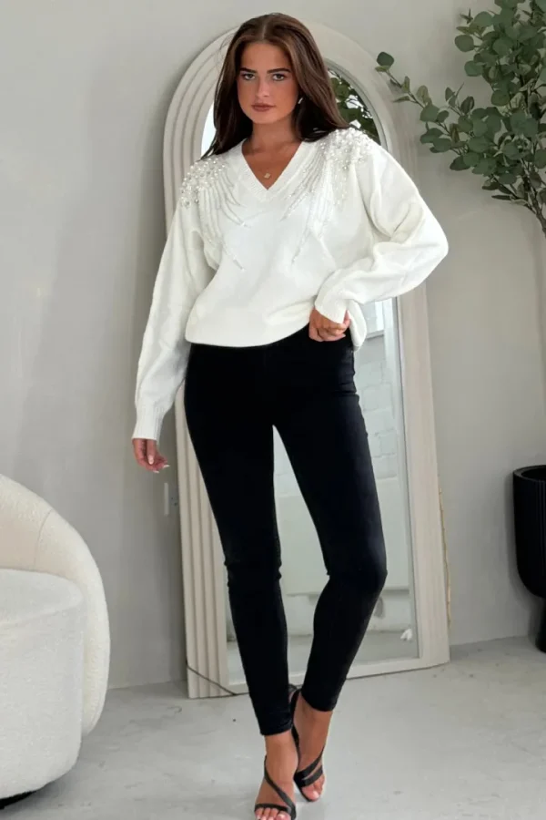 Girl in Mind Jumpers & Cardigans<Sia Pearl & Sequin Jumper