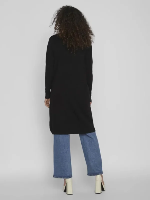 Vila Jumpers & Cardigans<Sian Longline Cardigan (Black)