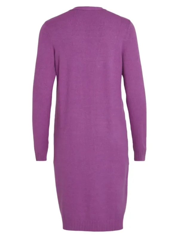 Vila Jumpers & Cardigans<Sian Longline Cardigan (Cattleya Orchid/Dark Melange)