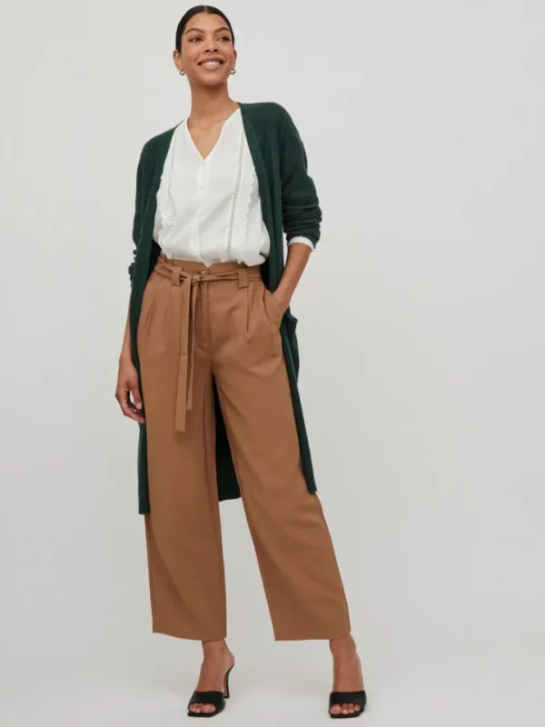 Vila Jumpers & Cardigans<Sian Longline Cardigan (Pineneedle/Dark Melange)