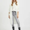 Vila Jumpers & Cardigans<Sian Longline Cardigan (White)