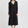 Ichi Occasionwear | Dresses<Simone Long Sleeve Midi Dress