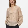 Object Shirts & Blouses<SIRU L/S TOP (HUMUS)