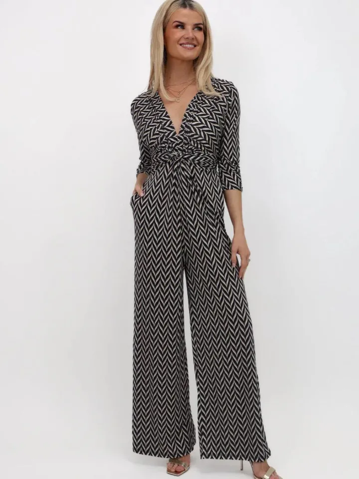 sofia_jumpsuit_black_prin_0.webp Kate & Pippa Pants | Jumpsuits<Sofia Jumpsuit ( Print)