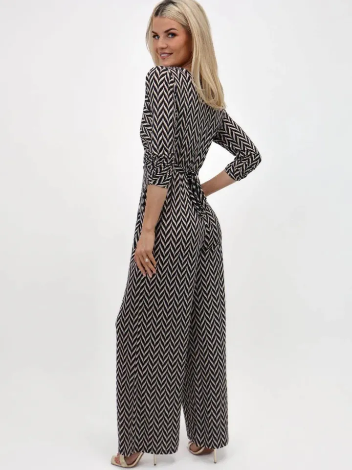 sofia_jumpsuit_black_prin_3.webp Kate & Pippa Pants | Jumpsuits<Sofia Jumpsuit ( Print)
