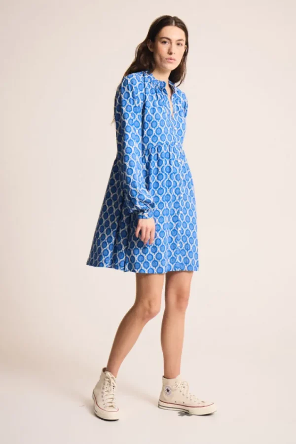 Ichi Dresses<Sreena Mini Smock Dress (Turkish Sea)