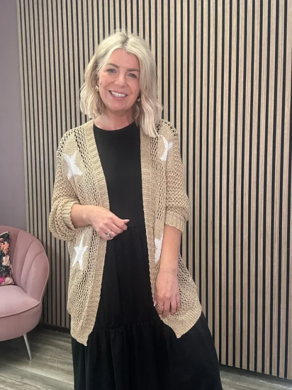 Wsl 1 Jumpers & Cardigans<Star Cardigan (Gold)