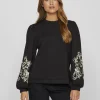 Vila Hoodies & Sweatshirts | Jumpers & Cardigans<Sybil Embroidered Sweater ( Beauty/Birch)
