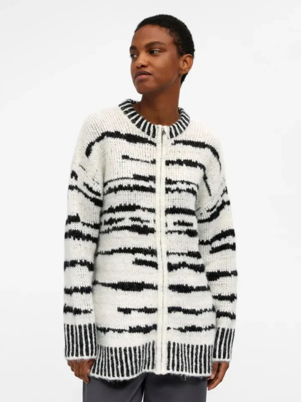 Object Jumpers & Cardigans<Tessa Knit Cardigan (Black/White)