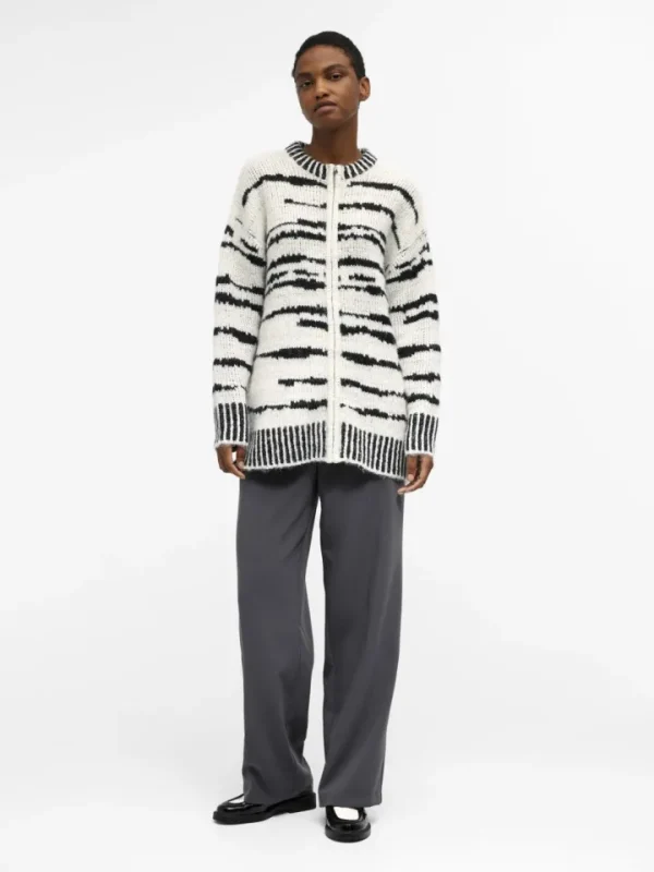 Object Jumpers & Cardigans<Tessa Knit Cardigan (Black/White)