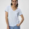 Object T-Shirts<Tessi V-Neck T-Shirt (White/Brunnera Blue)