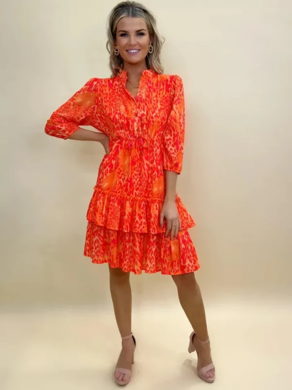 Kate & Pippa Occasionwear<The Latina Mini Dress (Orange)