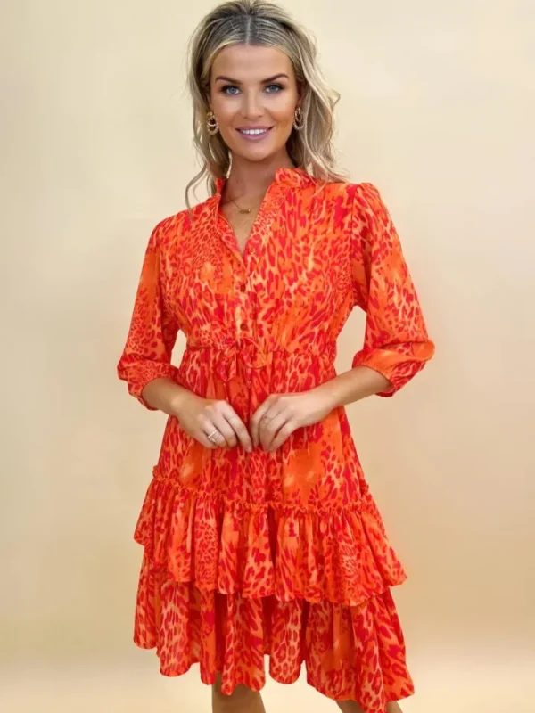 Kate & Pippa Occasionwear<The Latina Mini Dress (Orange)