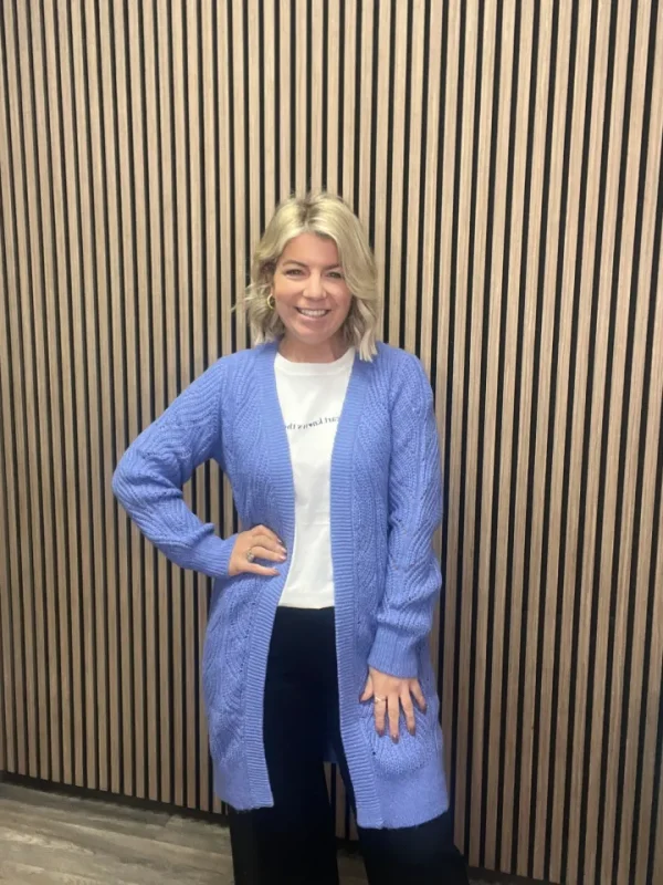 Object Jumpers & Cardigans<THELMA OPEN KNIT CARDIGAN (PERSIAN/MELANGE)