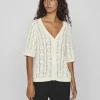 Vila Jumpers & Cardigans<Thena V-Neck Knit Cardigan (Birch)