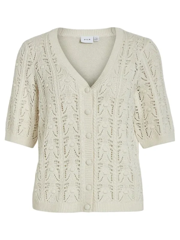 Vila Jumpers & Cardigans<Thena V-Neck Knit Cardigan (Birch)