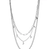 Pieces Jewellery<USIE COMBI NECKLACE (SILVER)