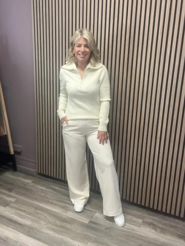 Vila Jumpers & Cardigans<VERONICA ZIP JUMPER (BIRCH)