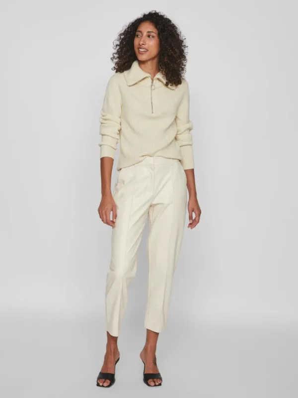 Vila Jumpers & Cardigans<VERONICA ZIP JUMPER (BIRCH)