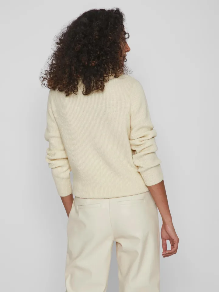 veronica_zip_jumper_birch_5.webp Vila Jumpers & Cardigans<VERONICA ZIP JUMPER (BIRCH)