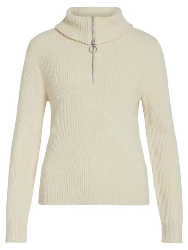 Vila Jumpers & Cardigans<VERONICA ZIP JUMPER (BIRCH)