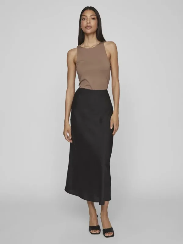 Vila Skirts<Vielette High Waisted Maxi Skirt (Black)