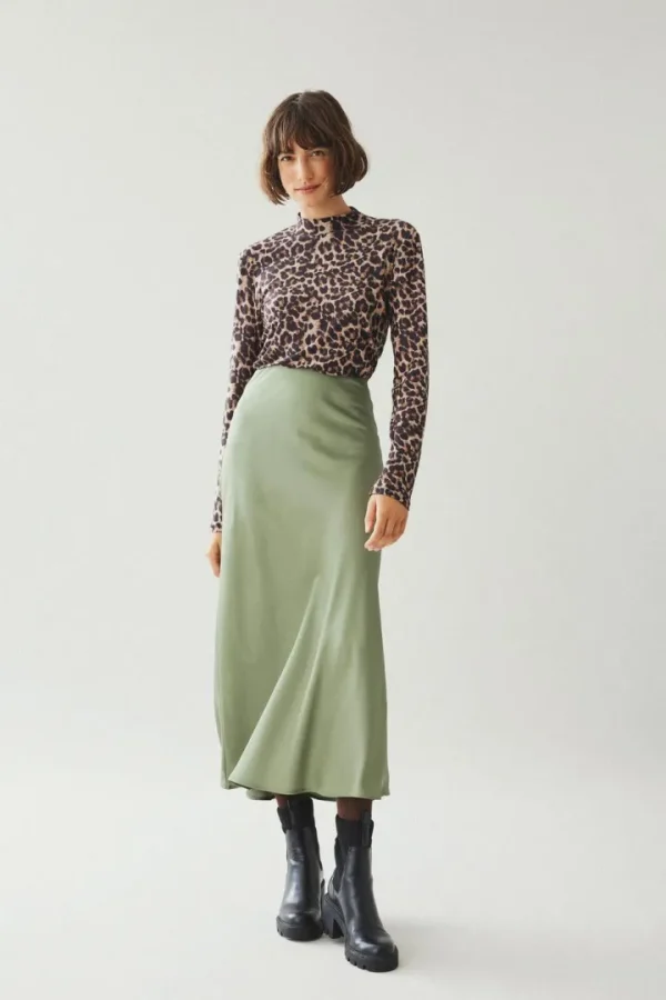 Vila Skirts<Vielette High Waisted Maxi Skirt (Oil Green)
