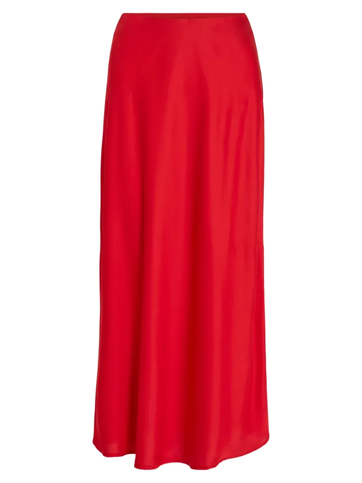 vielette_high_waisted_max_4.webp Vila Skirts<Vielette High Waisted Maxi Skirt (Barbados Cherry)