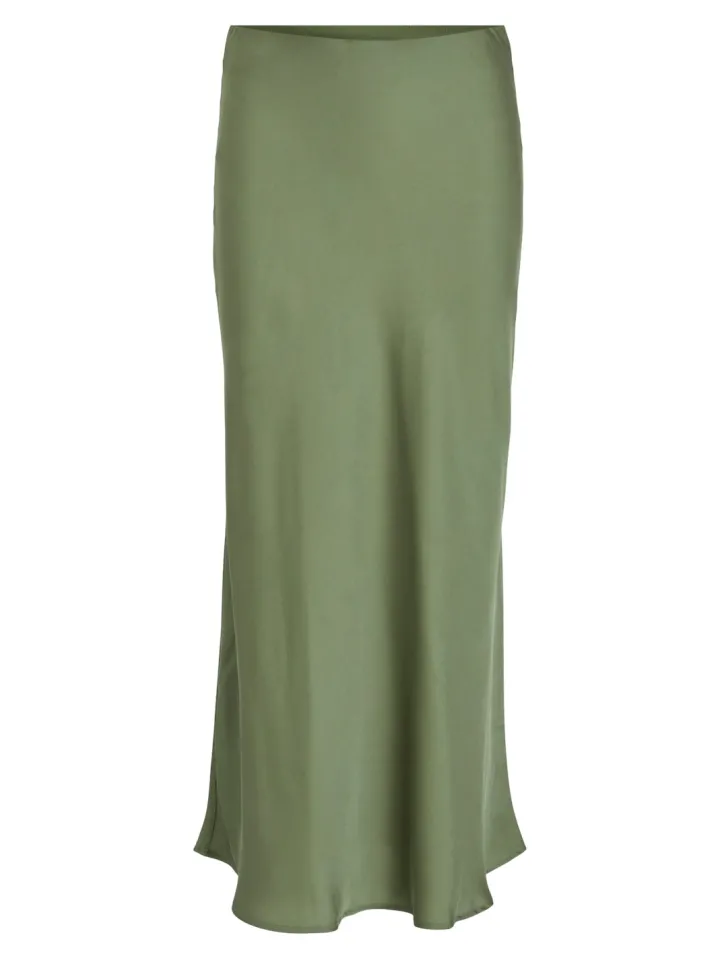 vielette_high_waisted_max_5-3.webp Vila Skirts<Vielette High Waisted Maxi Skirt (Oil Green)
