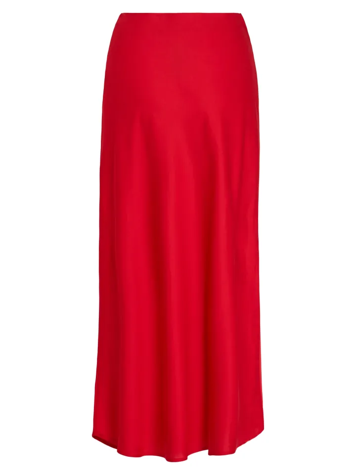 vielette_high_waisted_max_5.webp Vila Skirts<Vielette High Waisted Maxi Skirt (Barbados Cherry)