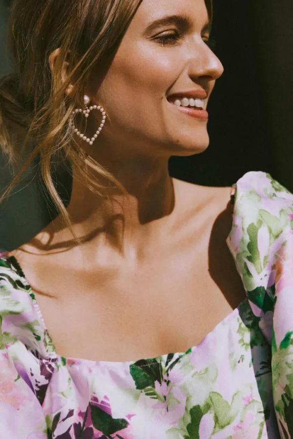 Vila Jewellery<VIMIA HEART EARRINGS (GOLD/PEARL)