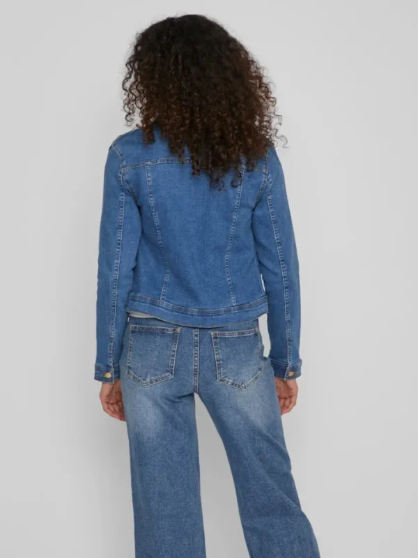 Vila Jackets<VINEED DENIM JACKET (MEDIUM BLUE)
