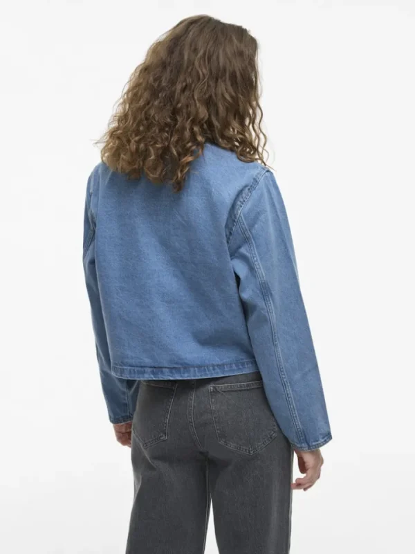 Vila Bombers | Jackets<Viola O-Neck Denim Jacket (Light Blue)