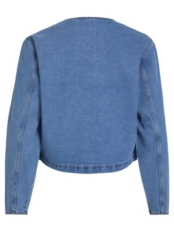Vila Bombers | Jackets<Viola O-Neck Denim Jacket (Light Blue)