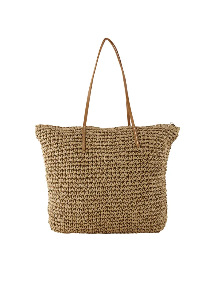 viola_straw_tote_bag_natu_0.webp Pieces Bags & Purses<Viola Straw Tote Bag (Natural)