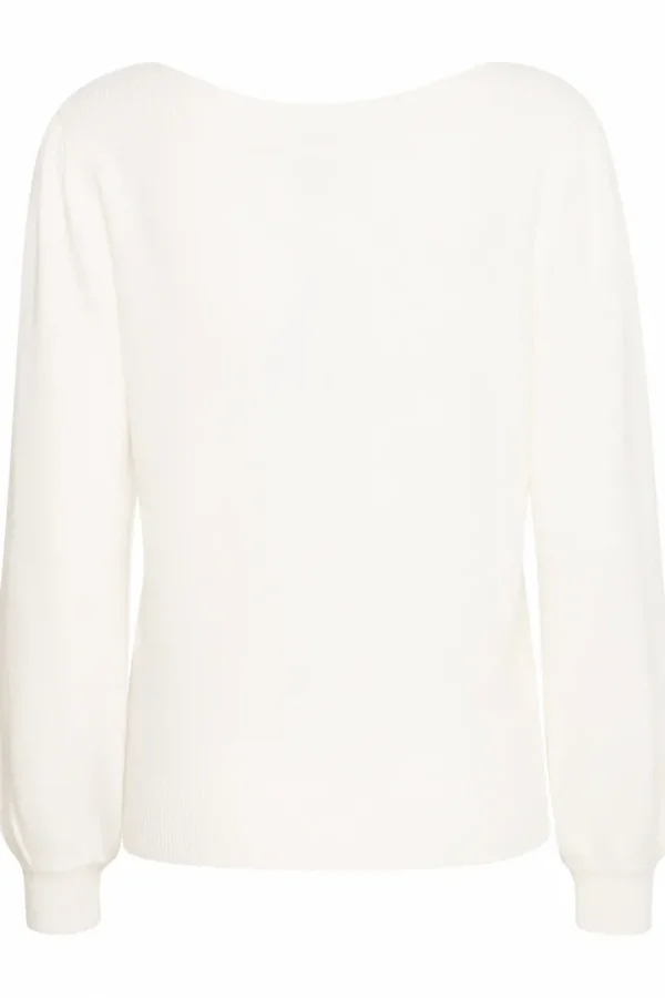 Ichi Jumpers & Cardigans<Virelle Boatneck Jumper (Cloud Dancer)